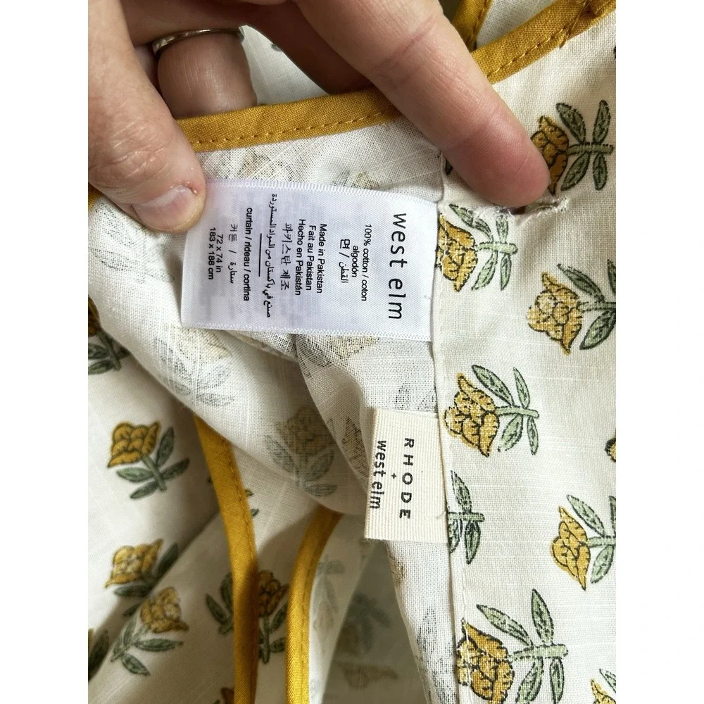 West Elm X Rhode Floral Shower Curtain 74x72